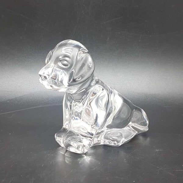 DECRZPB Handgefertigte Kristallglas Figur - Rosa Hund Skulptur Für Heimdekoration & Geschenk