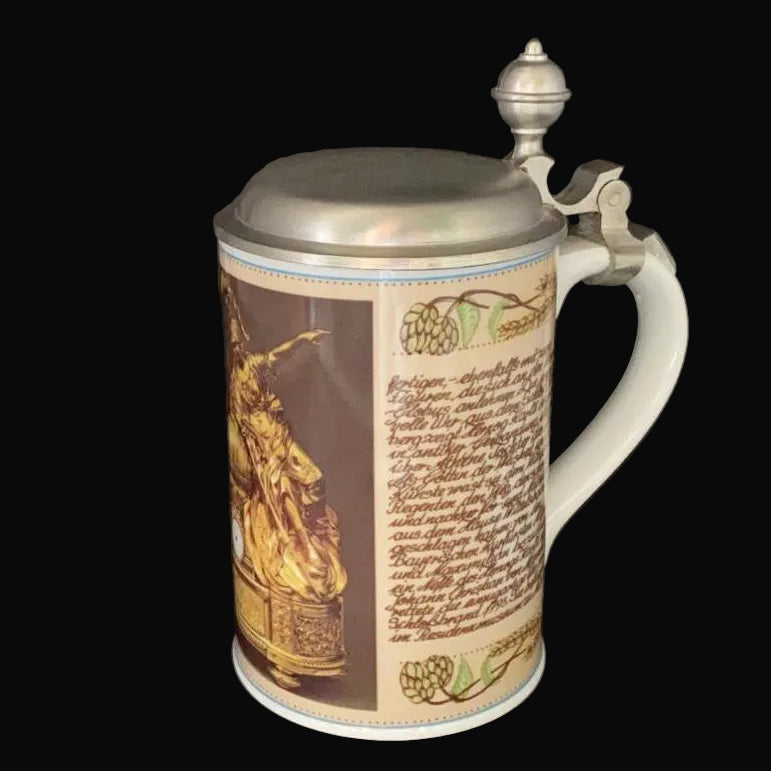 Villeroy & Boch Heinrich: Krug / Bierkrug Karlsberg Brauerei - Herzog Karl II. August Göttin Athene Villeroy & Boch (7121100767369)