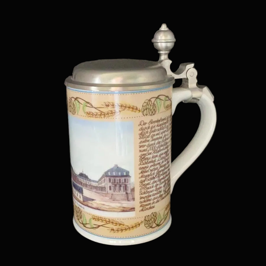 Villeroy & Boch Heinrich: Krug / Bierkrug Karlsberg Brauerei - Hauptpalais des Schlosses Karlsberg Villeroy & Boch (7121100505225)