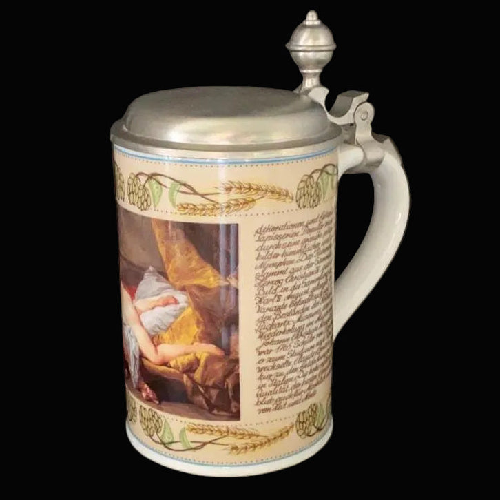 Villeroy & Boch Heinrich: Krug / Bierkrug Karlsberg Brauerei - Ruhendes Mädchen Villeroy & Boch (7121100472457)
