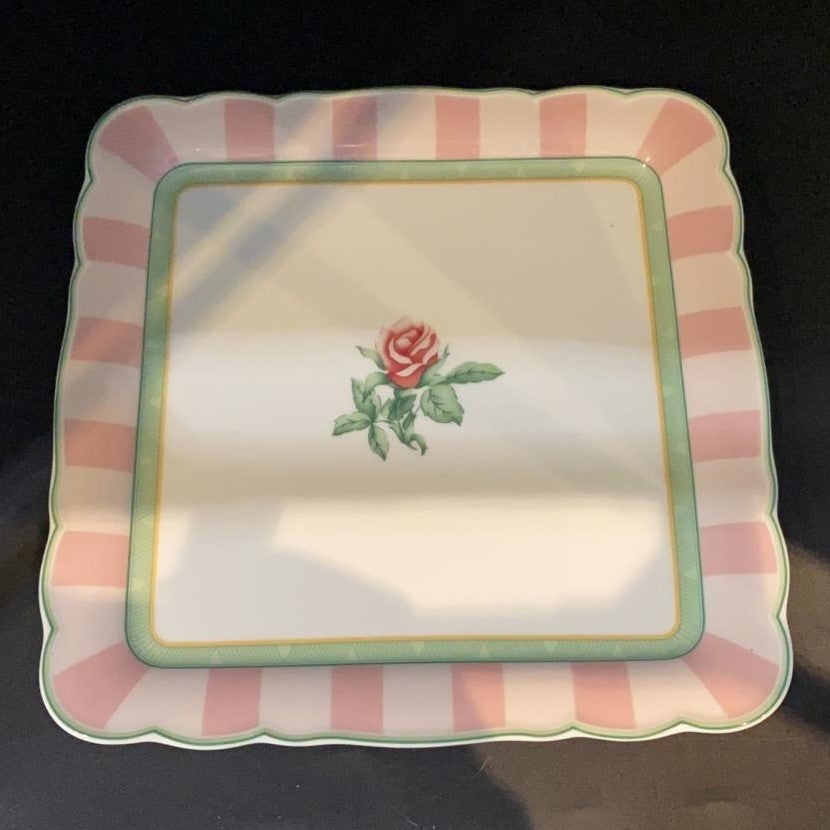 Hutschenreuther Parklane: Platte / Teller, viereckig - ca 23 cm - soft pink Hutschenreuther (7121098539145)