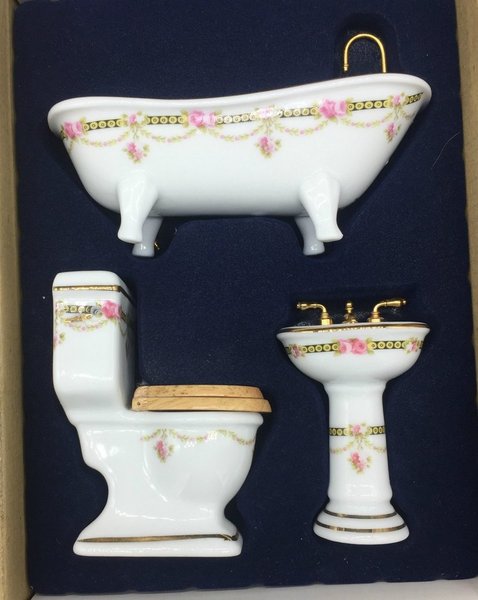 Reutter Porzellan Set: Miniatur Puppen Badezimmer Set mit Originalverpackung Reutter Porzellan (7120934011017)