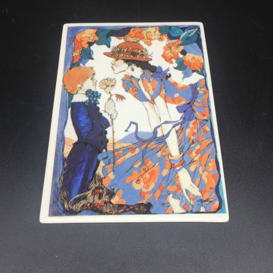 Villeroy & Boch Rosenkavalier: Vilbocard / Porzellan Postkarte Villeroy & Boch (7120944726153)