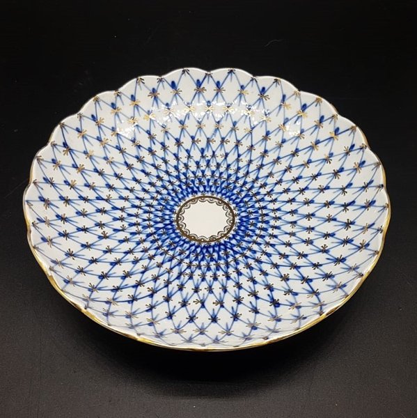 Lomonosov Kobaltnetz: Platte / Gebäckplatte, rund Lomonosov (7120768270473)