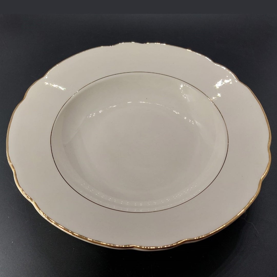 Villeroy & Boch Mettlach Goldrand: Suppenteller / tiefer Teller – Porzellanladen Gabi Schmitt