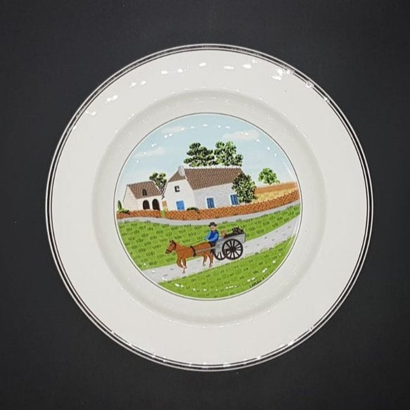 Villeroy & Boch Naif: Suppenteller / tiefer Teller - Bauer / Kutsche Villeroy & Boch (7120974971017)