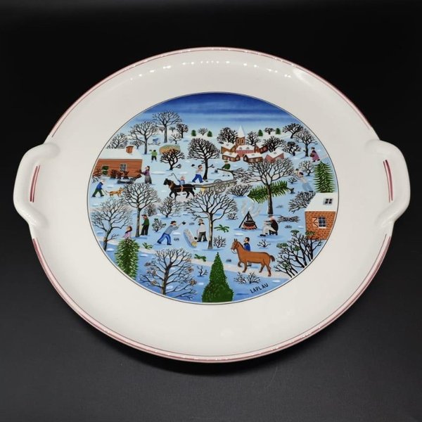 Villeroy & Boch Naif Christmas: Tortenplatte / große Platte mit Griffen Villeroy & Boch (7121067802761)