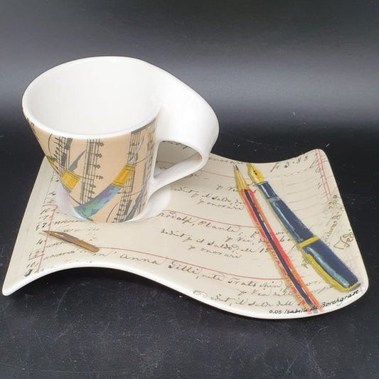 Villeroy & Boch New Wave: Mokkatasse / Tasse mit Unterteller "Füller" - neu Villeroy & Boch (7121080516745)