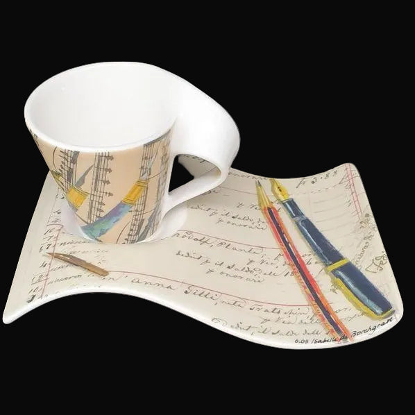 Villeroy & Boch New Wave: Mokkatasse / Tasse mit Unterteller "Füller" - neu Villeroy & Boch (7121080516745)