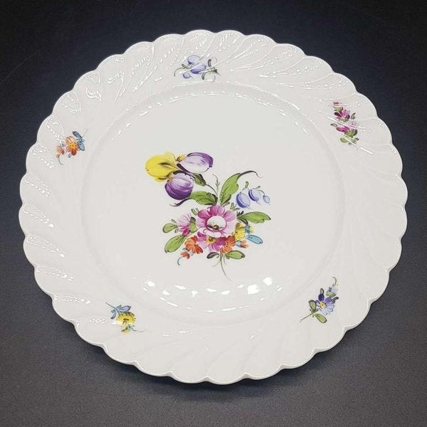 Nymphenburg Welle gerippt: Kuchenteller / Frühstücksteller, 18,5 cm - Motiv 3 Nymphenburg (7121050665097)