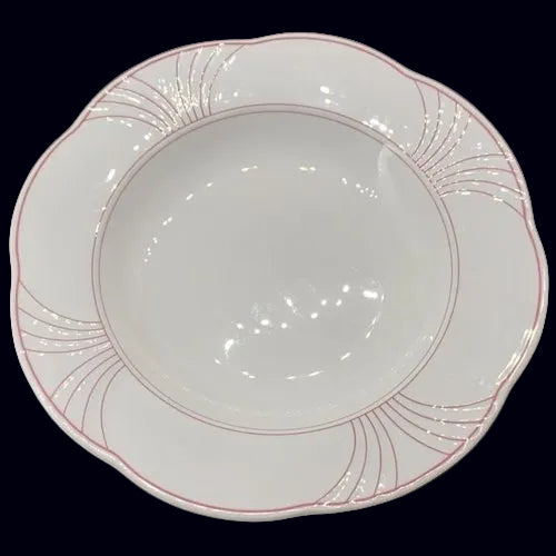 Villeroy & Boch Palatino: Suppenteller / tiefer Teller (rotes Dekor) - deutlich gebraucht (8361772482884)