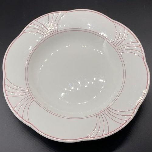 Villeroy & Boch Palatino: Suppenteller / tiefer Teller (rotes Dekor) - deutlich gebraucht (8361772482884)