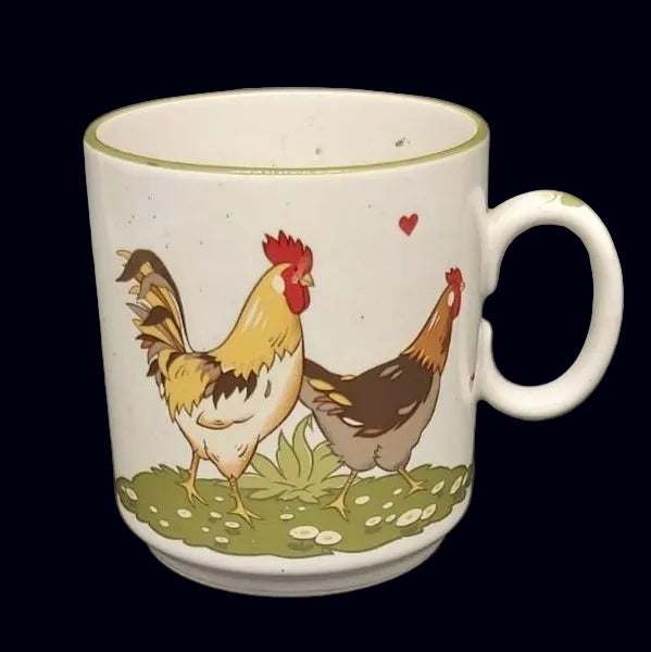 Pfalzkeramik Glückliche Hühner: Kaffeebecher / Henkelbecher Pfalzkeramik (7120811557001)