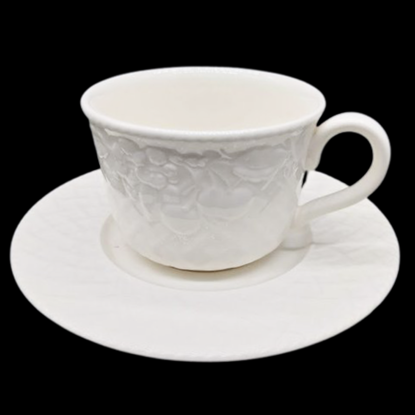 Villeroy & Boch Piemont: Kaffeetasse / Tasse mit Unterteller - creme-weiß - neuwertig Villeroy & Boch (7120701128841)