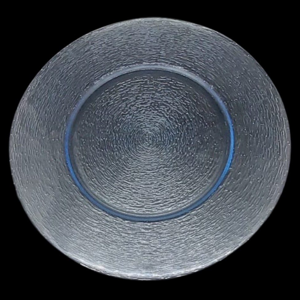Platzteller / großer Teller aus Glas, weiß