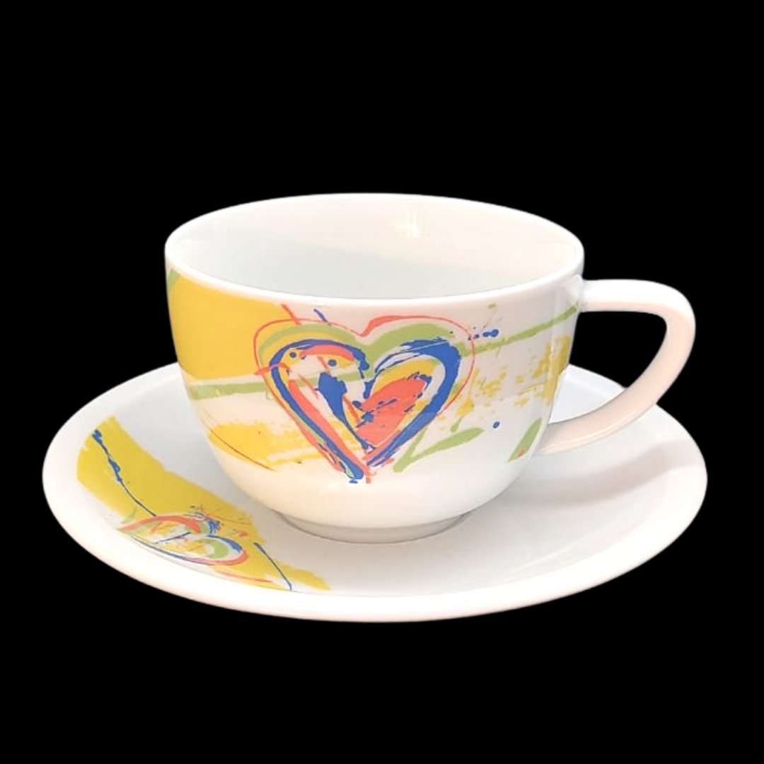 Rosenthal EPOQUE Carla Manco 1999/2000: Teetasse / Kaffeetasse mit Unterteller Pfalzkeramik (7120885710985)