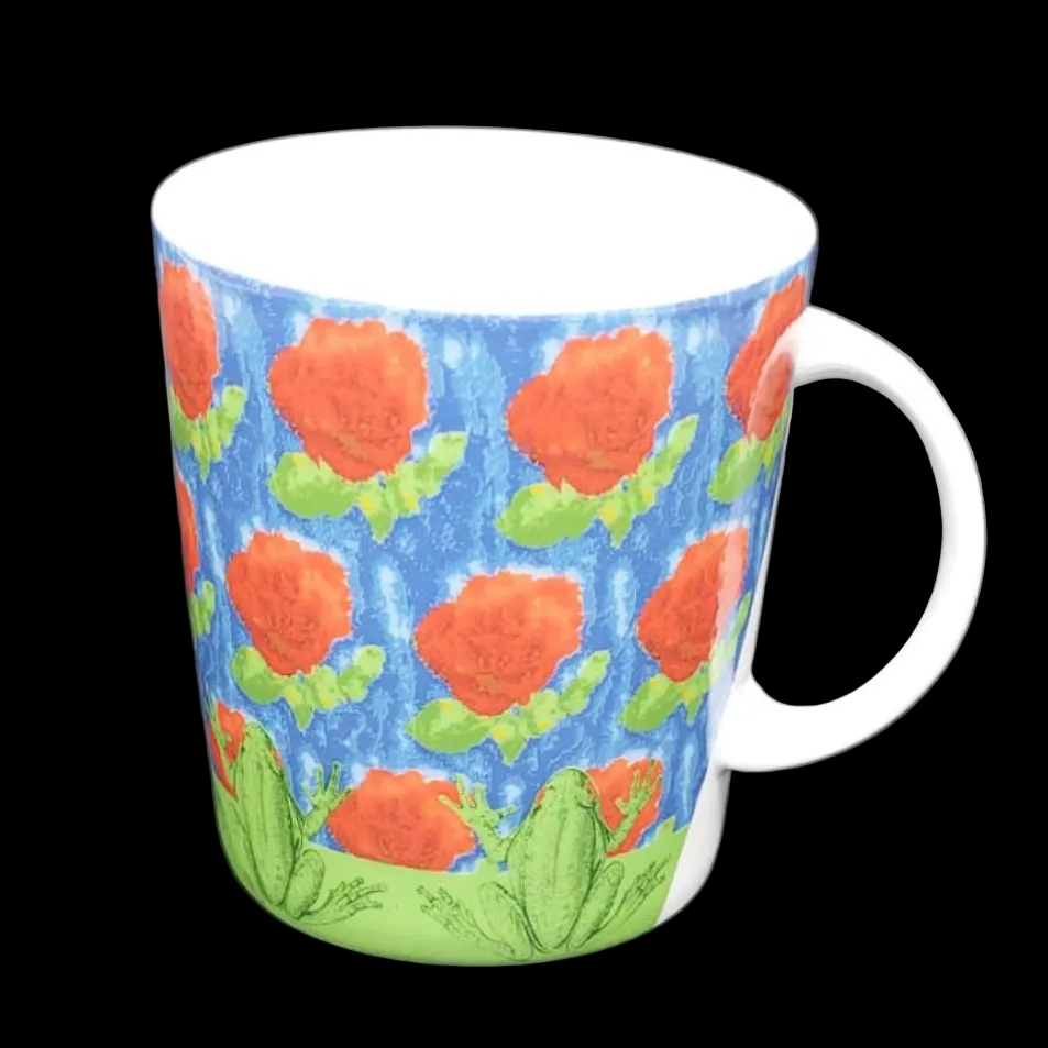 Rosenthal Fun & More: Kaffeebecher / Henkelbecher - No 17 Frogs n Roses Rosenthal (7120686317705)