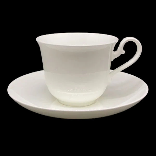 Villeroy & Boch Royal weiß: Kaffeetasse / Tasse mit Unterteller Villeroy & Boch (7121058726025)