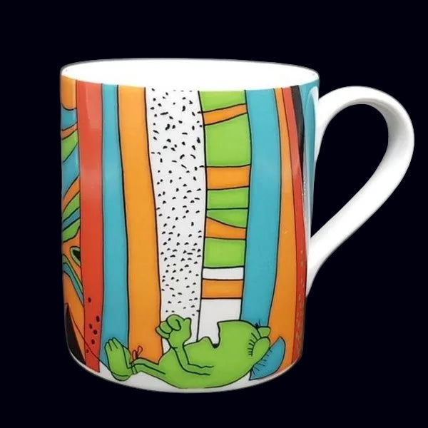 Thomas Janosch: Kaffeebecher / Henkelbecher Frosch Thomas Porzellan (7121047847049)