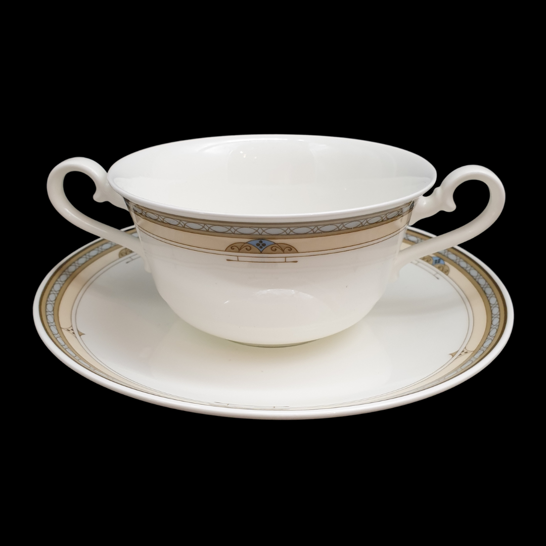Villeroy & Boch Cavalier: Suppentasse mit Unterteller - neuwertig Porzellanladen.online (7120932798601)