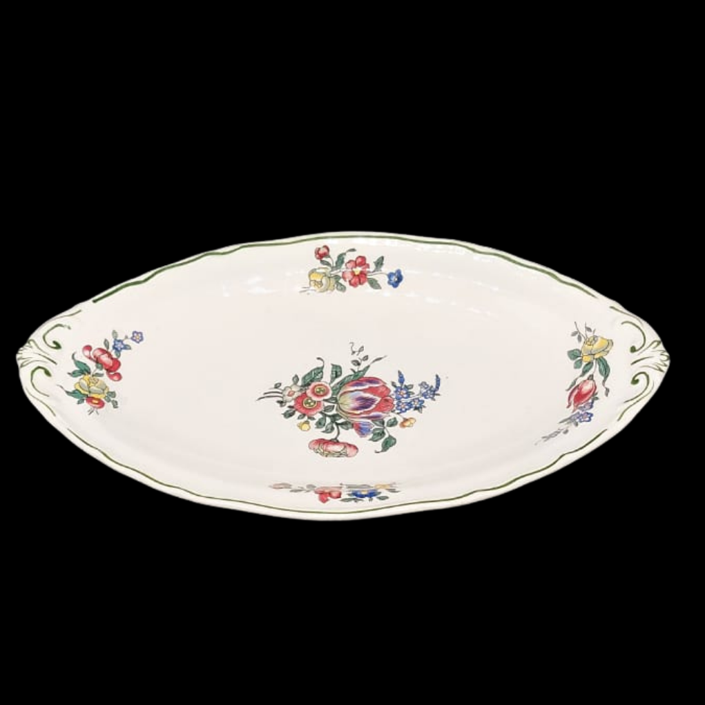 Villeroy & Boch Alt Strassburg: Schiffchenteller / ovaler Teller, ca 22 cm Tulpe Villeroy & Boch (7121056923785)
