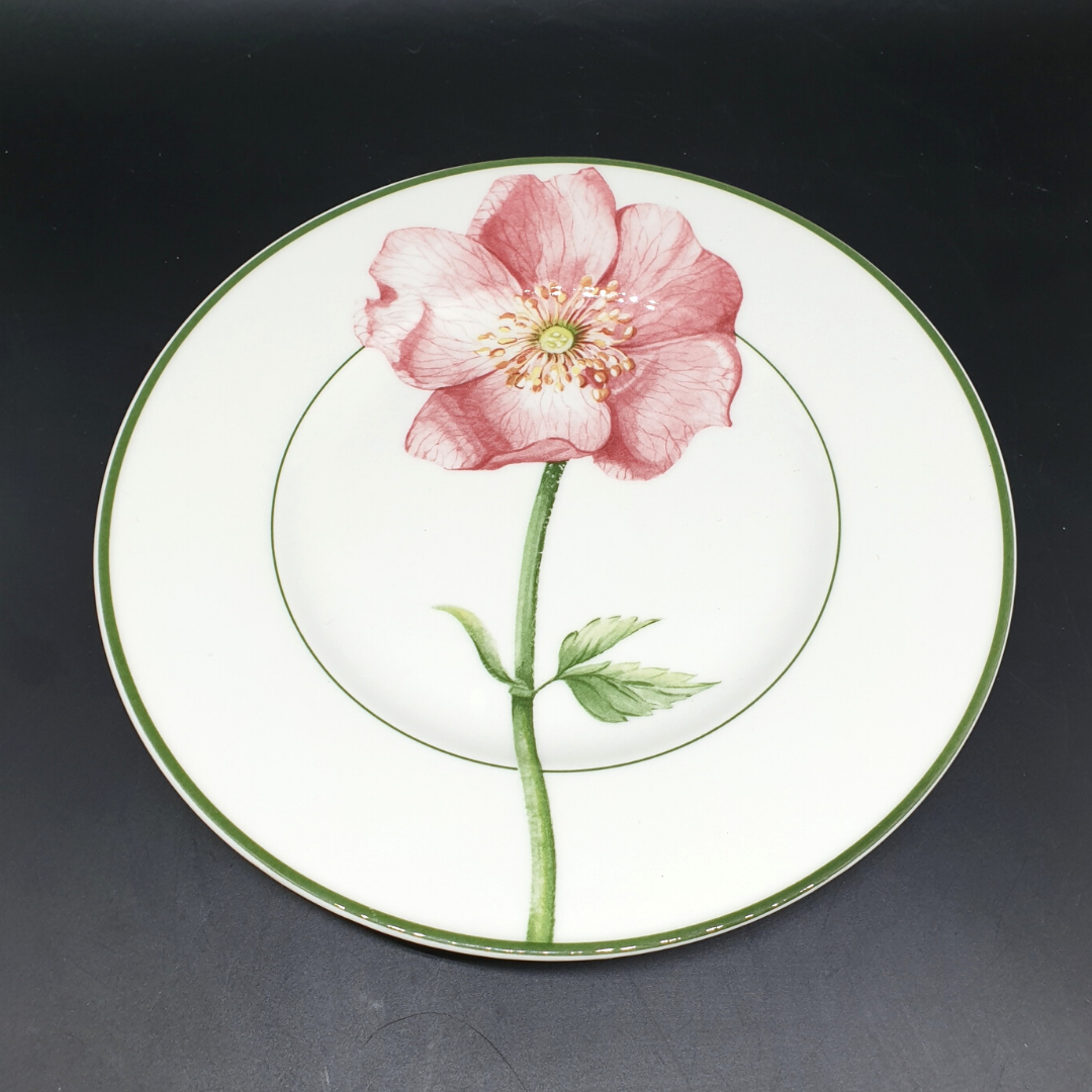Villeroy & Boch Flora: Kuchenteller / Frühstücksteller Eglantine, dunkelrot - neu Villeroy & Boch (7120745595017)