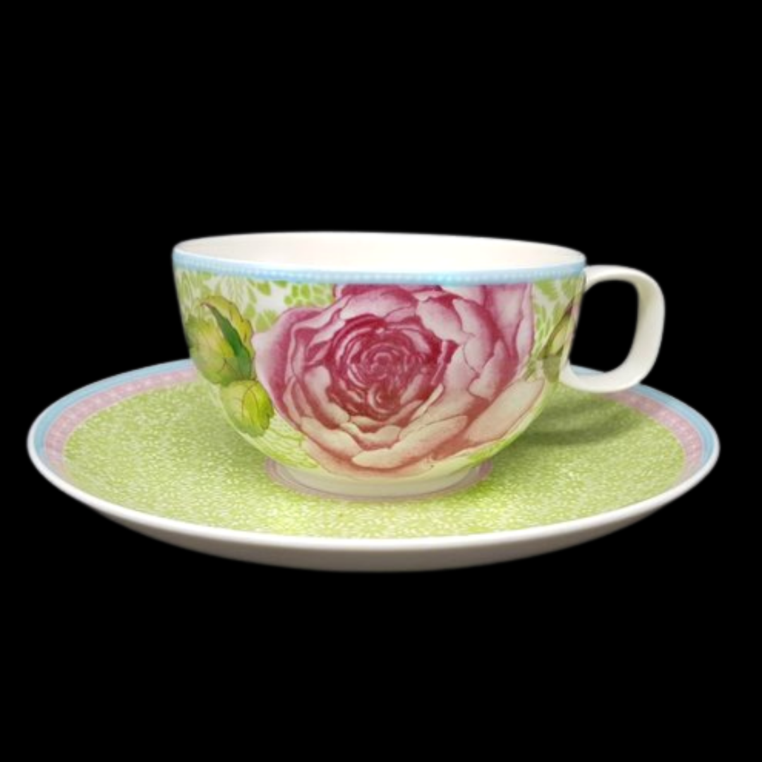 Villeroy & Boch Rose Cottage: Frühstückstasse / Teetasse mit Unterteller - neu Villeroy & Boch (7120955048073)