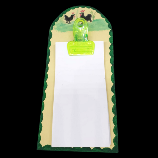 Design wie Zeller Keramik Hahn und Henne: Notizblock / Halter für Block aus Holz Zeller Keramik (7120902127753)