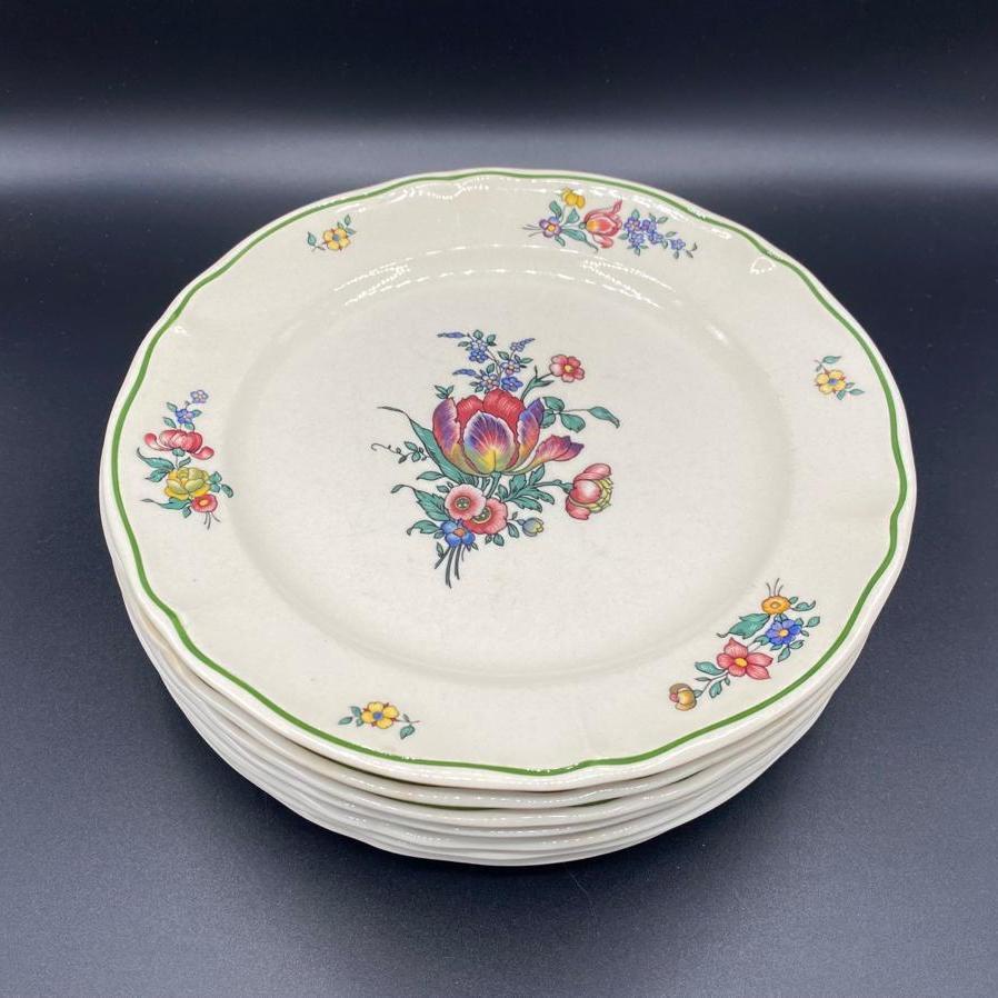 Villeroy & Boch Alt Strassburg: 6 x Speiseteller / Flacher Teller ca. 25 cm (Beschreibung) Villeroy & Boch (7120772104329)