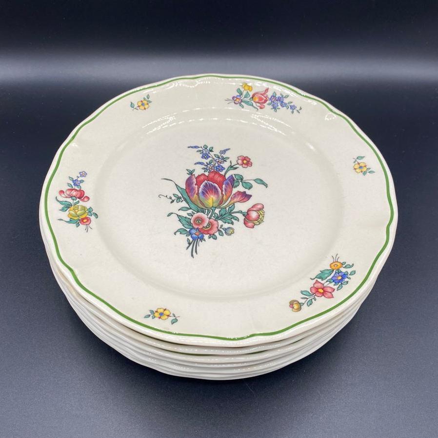 Villeroy & Boch Alt Strassburg: 4 x Speiseteller / flacher Teller ca. 25 cm (Beschreibung) Villeroy & Boch (7120772137097)