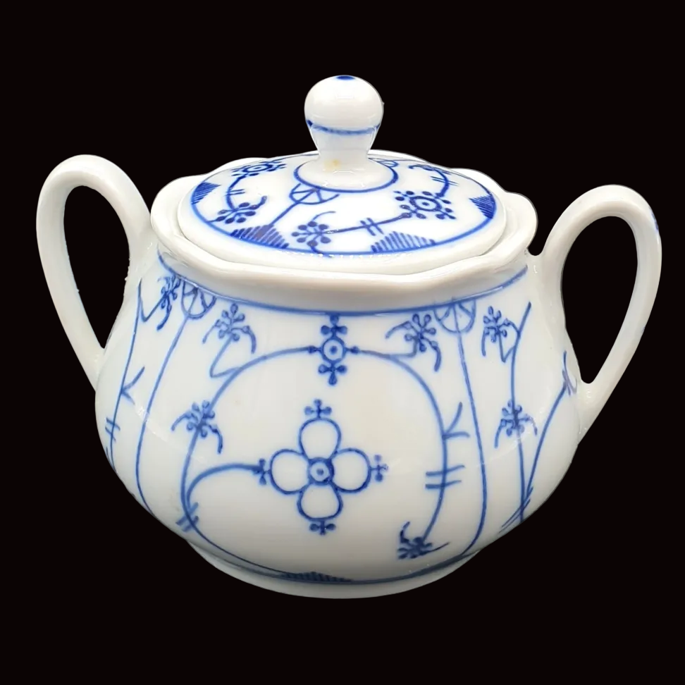 Winterling Strohblume Indisch Blau: Zuckerdose mit Deckel Villeroy & Boch (7120688349321)