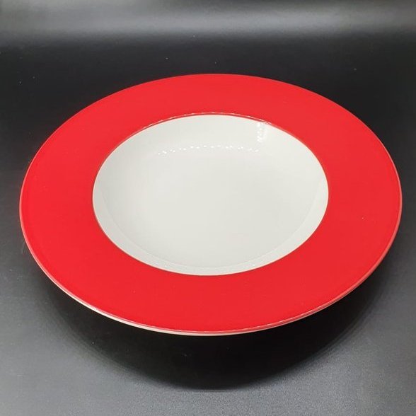 Villeroy & Boch Wonderful World: Suppenteller / tiefer Teller - rot, gebr. Villeroy & Boch (7121077010569)