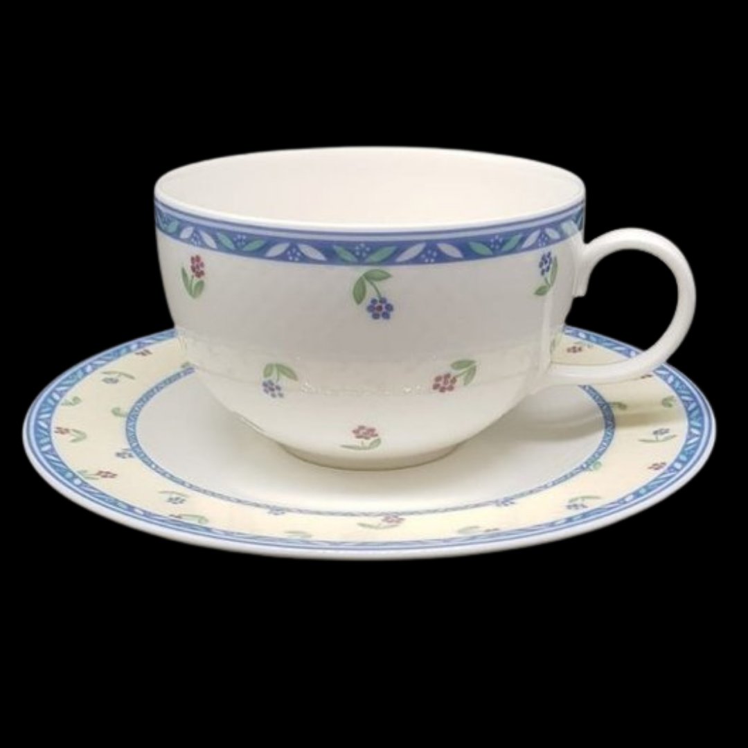 Villeroy & Boch Adeline: Jumbotasse / Tasse mit Unterteller Villeroy & Boch (7120979263625)