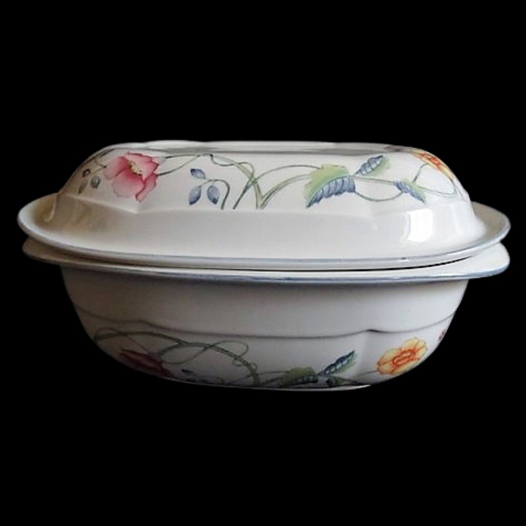 Villeroy & Boch Albertina: Auflaufform / Form mit Deckel / Kochgeschirr - selten Villeroy & Boch (7120883384457)