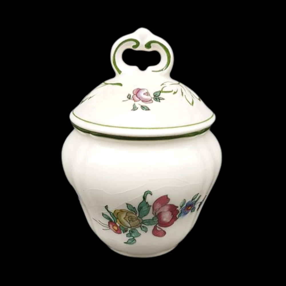 Villeroy & Boch Alt Strassburg: Senftopf / Senftöpfchen mit Deckel - sehr gut Villeroy & Boch (7120923951241)