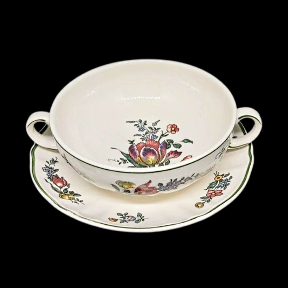 Villeroy & Boch Alt Strassburg: Suppentasse mit Unterteller - Tulpe (senkrecht)- neu Villeroy & Boch (7120867459209)