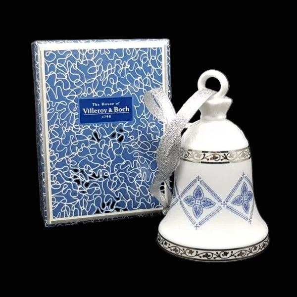 Villeroy & Boch Azurea Noel: Christbaumkugel / Weihnachtskugel / Weihnachtsglocke 1 - OVP Villeroy & Boch (7120939647113)