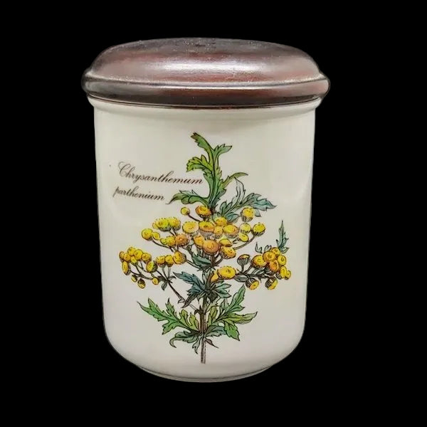 Villeroy & Boch Botanica: Haushaltsdose / Vorratsdose mit Holzdeckel - 14 cm Chrysanthemum Villeroy & Boch (7120724721801)