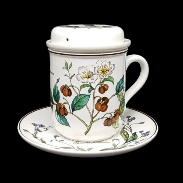 Villeroy & Boch Botanica: Henkelbecher / Kaffeebecher mit Unterteller, Sieb & Deckel Villeroy & Boch (7121027727497)