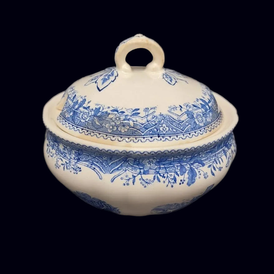 Villeroy & Boch Burgenland blau: Marmeladedose / Marmeladetopf mit Verfärbungen Villeroy & Boch (7120920313993)
