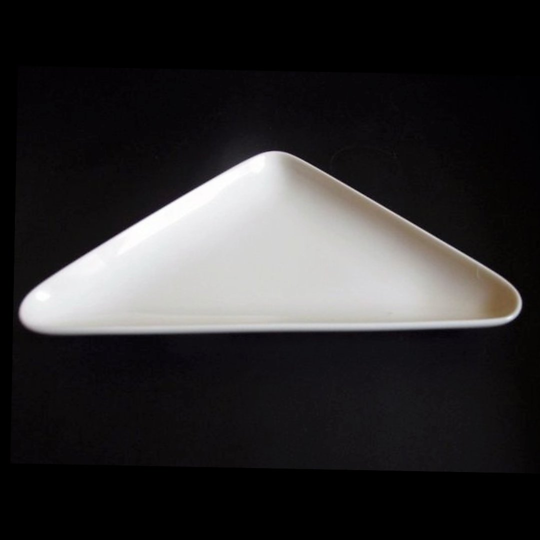 Villeroy & Boch: dreieckiger Teller / Schale in weiß, 40 cm