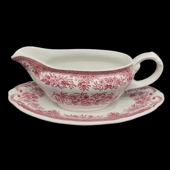 Villeroy & Boch Fasan rot: Sauciere, klein mit Unterteller Porzellanladen.online (7120819224713)