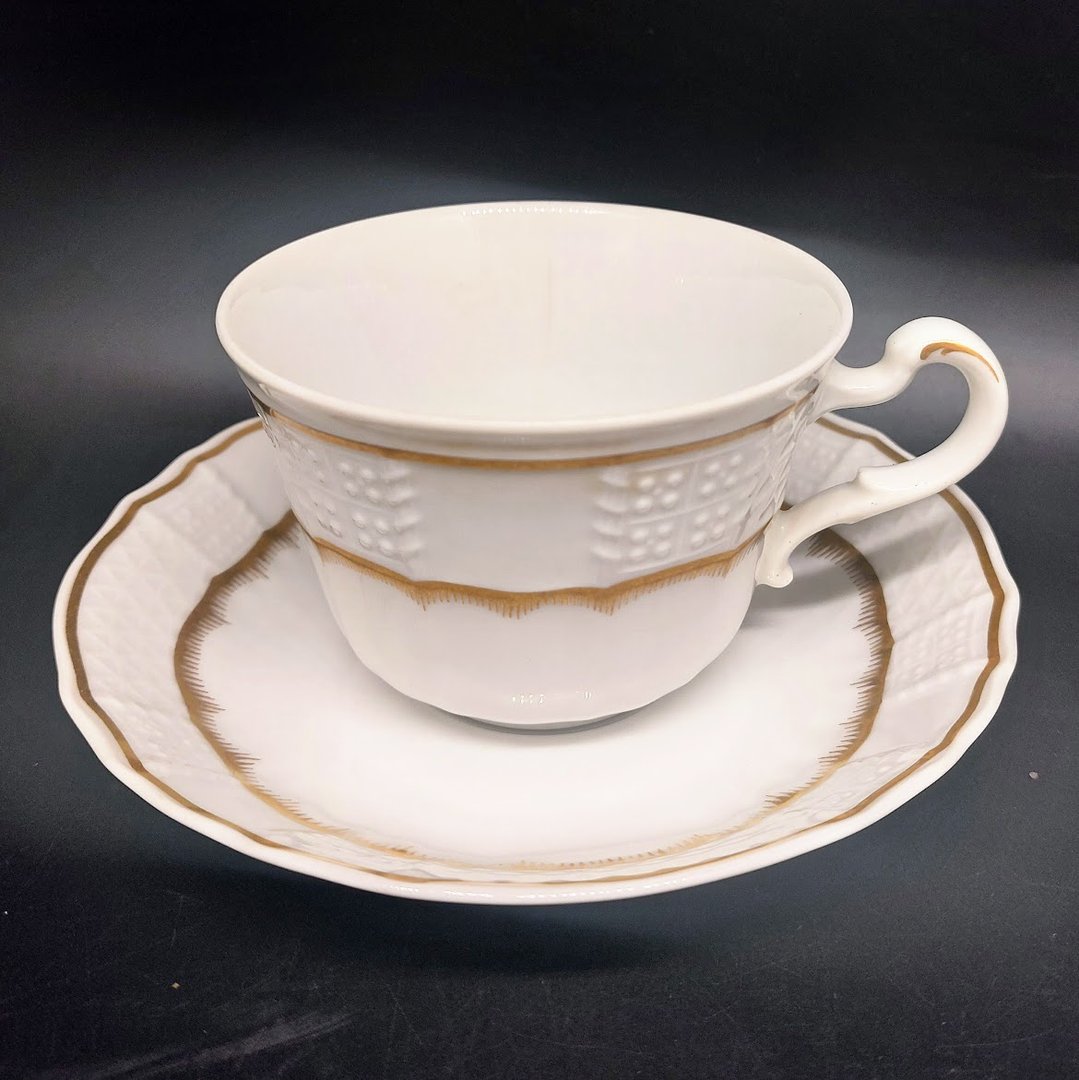 Villeroy & Boch Heinrich Flammgold: Kaffeetasse / Tasse mit Unterteller Villeroy & Boch (7120834035849)