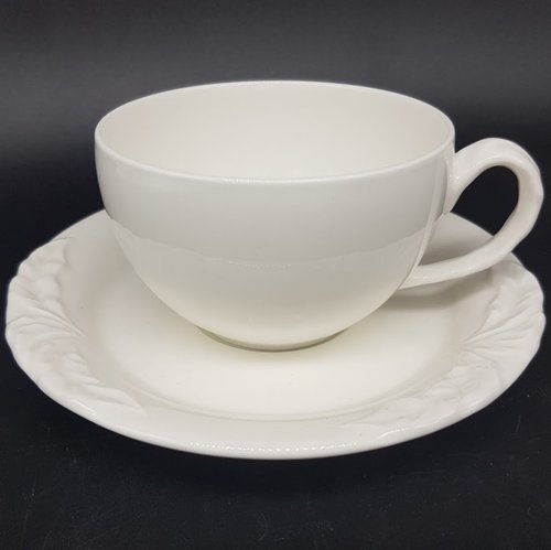 Villeroy & Boch Foglia: Teetasse / Tasse mit Unterteller - neuwertig (7160501436553)