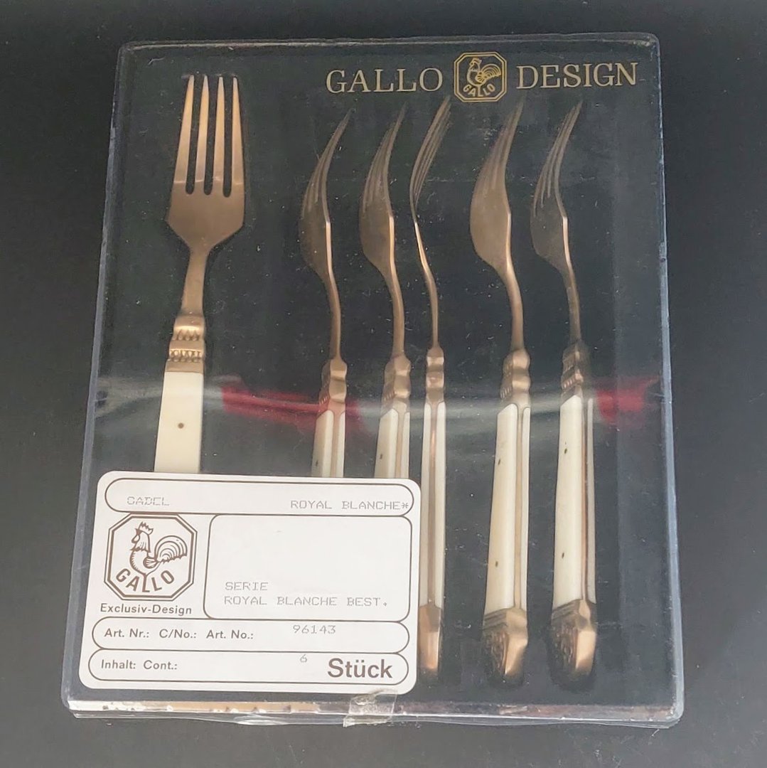 Gallo Royal Blanche: Gabel / Speisegabel - 6 Stück in Originalverpackung (Besteck) Villeroy & Boch (7121024155785)
