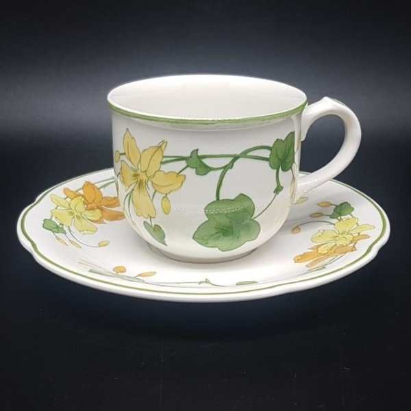 Villeroy & Boch Geranium: Kaffeetasse / Tasse mit Unterteller Villeroy & Boch (7120799006857)