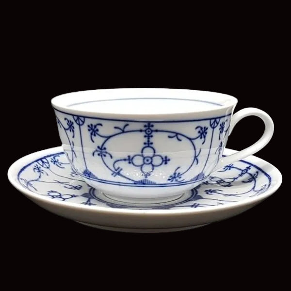 Winterling Strohblume Indisch Blau: Teetasse mit Unterteller Winterling (7121037394057)