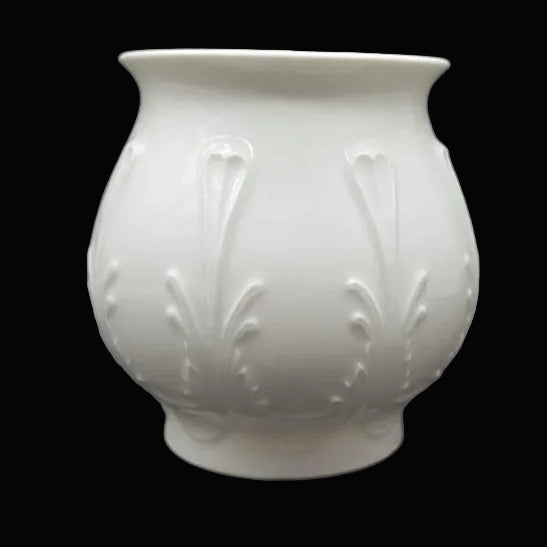 Royal Porzellan Bavaria KPM Germany: Blumenvase / Vase, bauchig, weiß Porzellanladen.online (7120710992009)