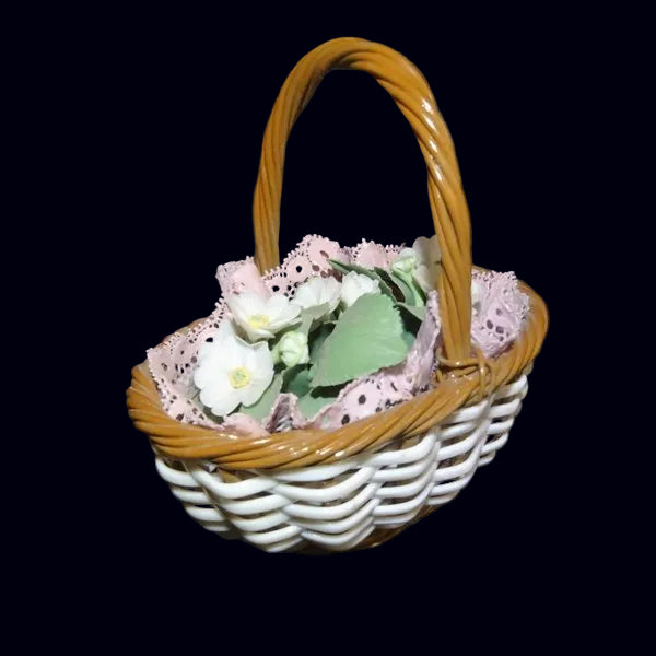 Lladró - spanische Porzellanfigur: Blumenkorb / Korb mit Blumen - neu Lladró (7120894754953)