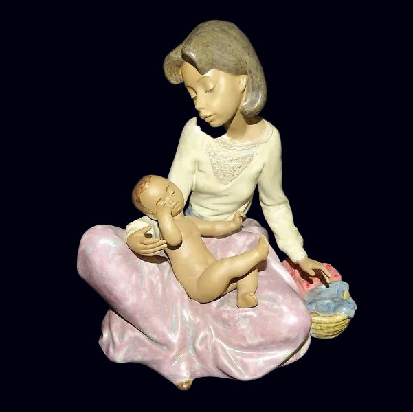 Lladró - spanische Porzellanfigur: Mutter mit Kind - neu Lladró (7120894820489)